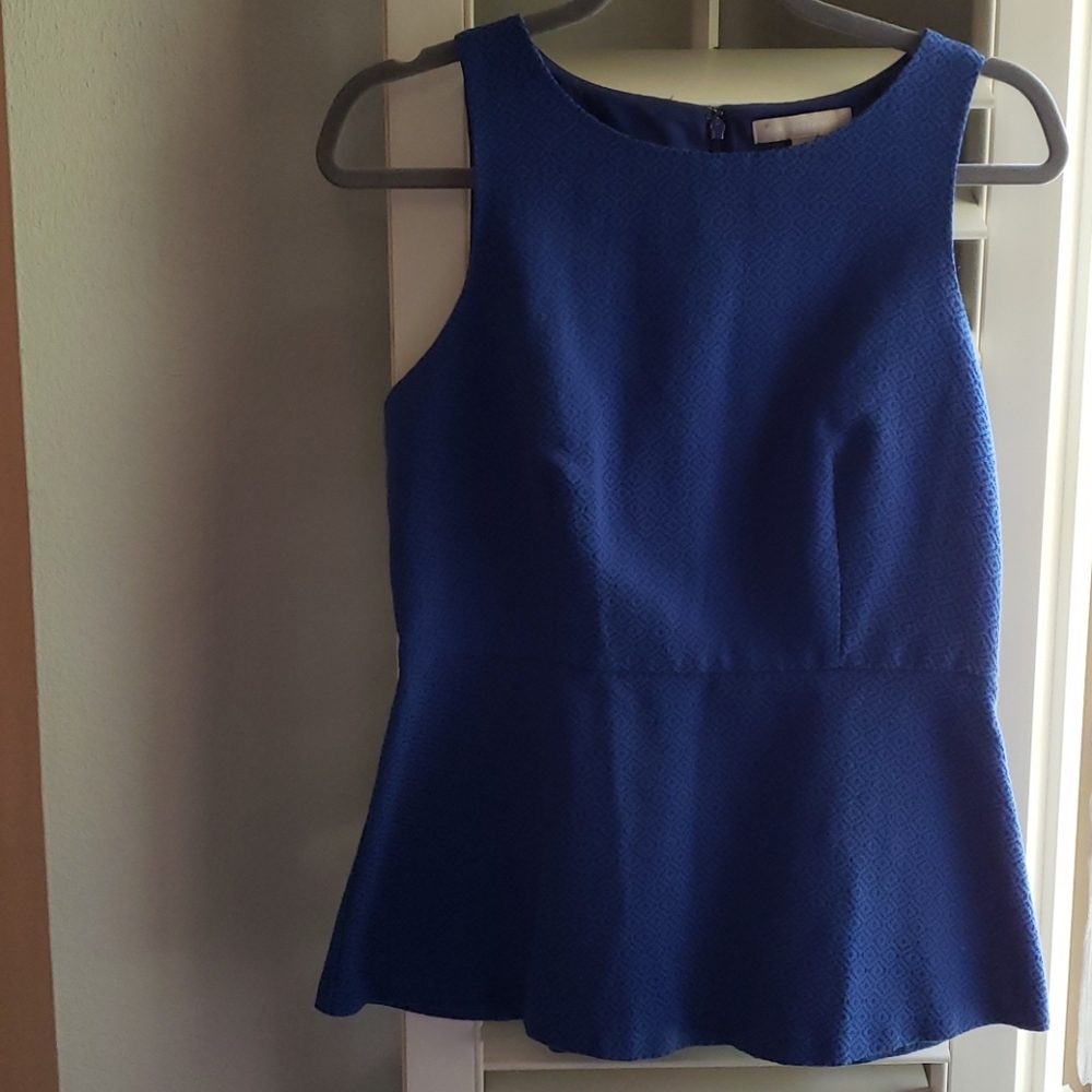 Banana Republic Blue Peplum Top